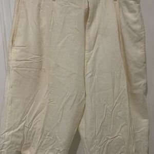 Men's Classic Cream Flat Front Shorts